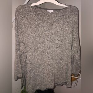 Pure j Jill Gray Knit Sweater with trim Large great condition.